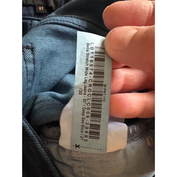 Quince NWT Bella Stretch Wide Leg Jeans in Deep Sea Blue Size 27 - Picture 11 of 12